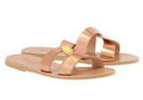 Shoes Ancient Greek Sandals Desmos Iridescent Slide Sandals Apoella