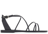 Shoes Ancient Greek Sandals Meloivia Leather Multi Strap Sandals 37 / Black Apoella