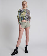 Shorts One Teaspoon Bonita Low Waist Denim Short Faded Khaki Apoella