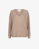 - Angele V Neck Sweater Chestnut Apoella