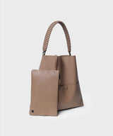 Slim M Tote Grained Leather Camel