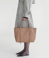 Tote Medium Grained Leather Camel