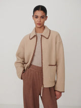 Ruiko Zip Through Fleece Jacket Light Taupe
