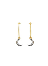 Moon Hoops Yellow Gold Plated