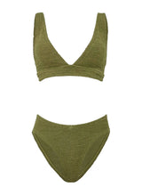 Angel V Neck Bikini Metallic Moss