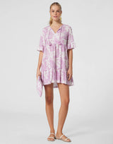 Linen Wide Tunic Jungle Lilac