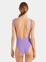 Square Neck Low Back One Piece Lilac