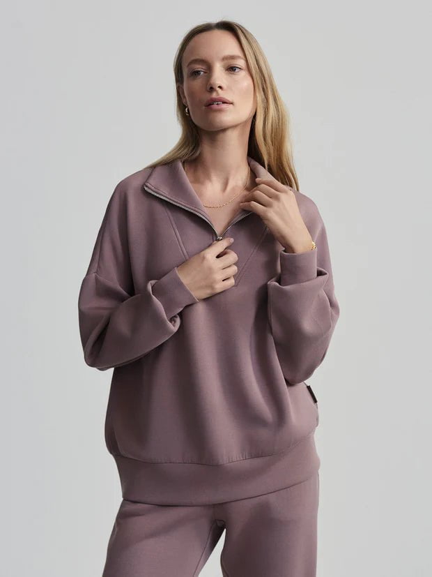 Activewear Varley Hawley Half Zip Sweater Antler Apoella