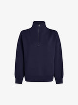 Activewear Varley Hawley Half Zip Sweater Blue Nights Apoella