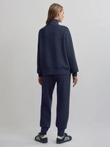 Activewear Varley Hawley Half Zip Sweater Blue Nights Apoella