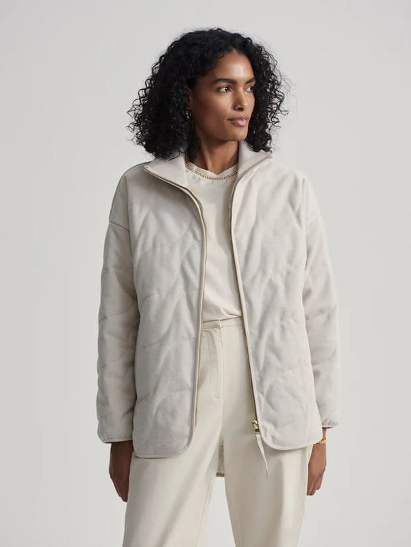 Activewear Varley Libby Plush Quilt Jacket Light Sand Apoella