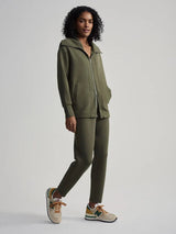 Activewear Varley Raleigh Zip Through Sweater Olive Night Apoella