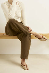 Ballerinas Ancient Greek Sandals Aeropi Raffia Ballerinas Brown Apoella