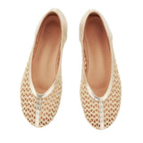 Ballerinas Ancient Greek Sandals Aeropi Raffia Ballerinas Platinum/Natural Apoella