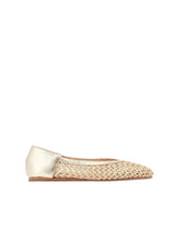 Ballerinas Ancient Greek Sandals Aeropi Raffia Ballerinas Platinum/Natural Apoella
