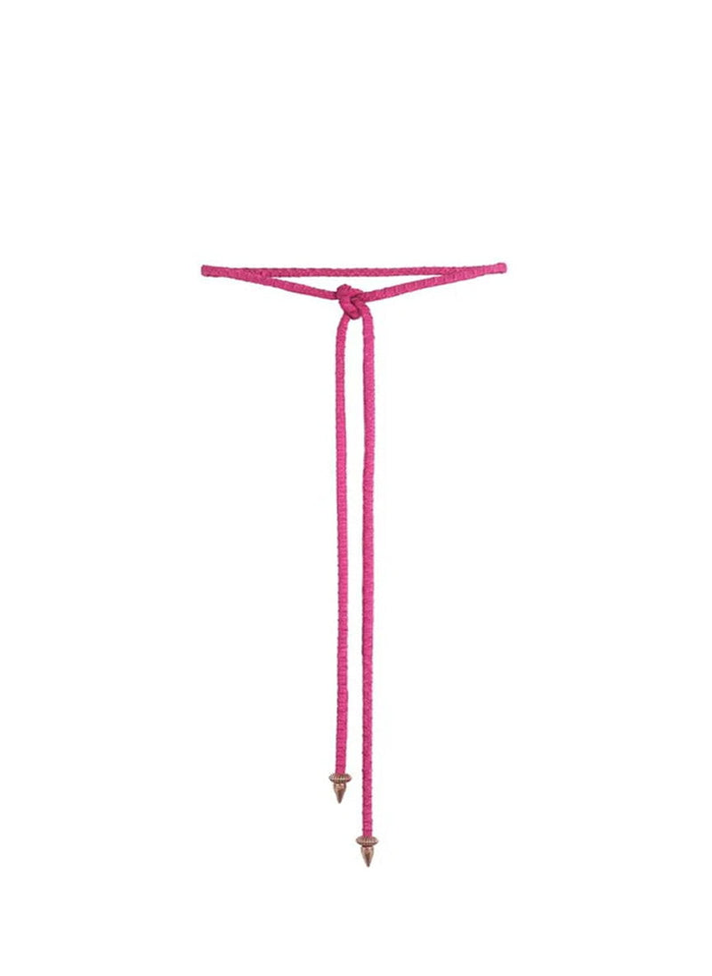 Belts Zeus n Dione Tiara Rope Belt W. Golden Details Magenta O/S / Magenta Apoella