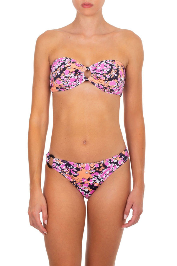 Bikini Emmanuela Swimwear Emma Bandeau Bikini Pink/Orange/Black Apoella