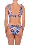Bikini Emmanuela Swimwear Joanna V Neck Ruffled Bikini Blue/Orange/Black Apoella