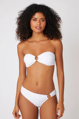 Bikini Heidi Klein Anacapri Ring Bandeau Bikini White Apoella