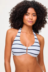 Bikini Heidi Klein Core Textured U Bar Bikini Nautical Stripes Apoella
