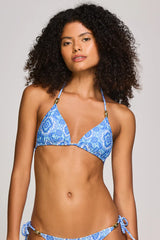 Bikini Heidi Klein Mykonos Triangle Bikini Sky Blue/White Apoella