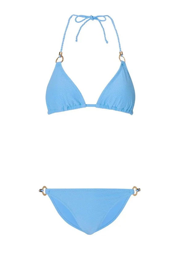 Bikini Heidi Klein Ocean Tide Triangle Ring Bikini Light Blue Apoella