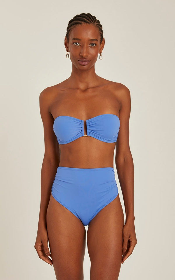 Bikini Lenny Niemeyer Drop Bandeau Ruched High Waist Bikini Riviera Apoella