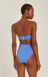 Bikini Lenny Niemeyer Drop Bandeau Ruched High Waist Bikini Riviera Apoella
