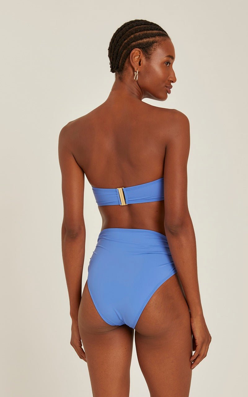 Bikini Lenny Niemeyer Drop Bandeau Ruched High Waist Bikini Riviera Apoella