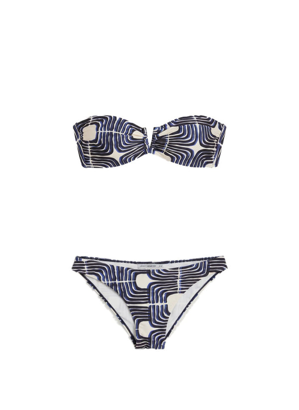 Bikini Lenny Niemeyer V Bandeau Mid Rise Bikini Paros Apoella