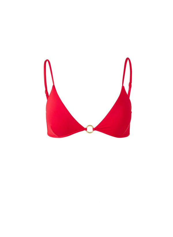 Bikini Melissa Odabash Greece Over The Shoulder Ring Detail Bikini Top Red Apoella