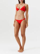 Bikini Melissa Odabash Greece Ring Detail Bikini Bottom Red Apoella