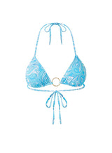 Bikini Melissa Odabash Miami Triangle Ring Detail Bikini Top Mirage Blue Apoella