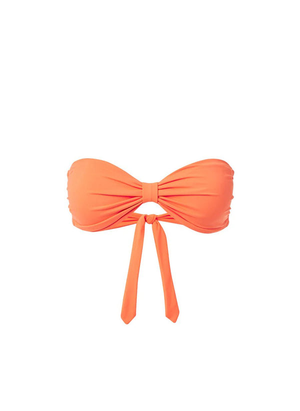 Bikini Melissa Odabash Stockholm Bandeau Tie Knot Bikini Top Orange Apoella