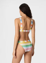 Bikini Missoni Triangle Bikini Degrade Micro Chevron Lurex White Multi Apoella