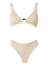 Bikini Stefania Frangista Ali Hoop Over The Shoulder Bikini Seersucker Cream Apoella
