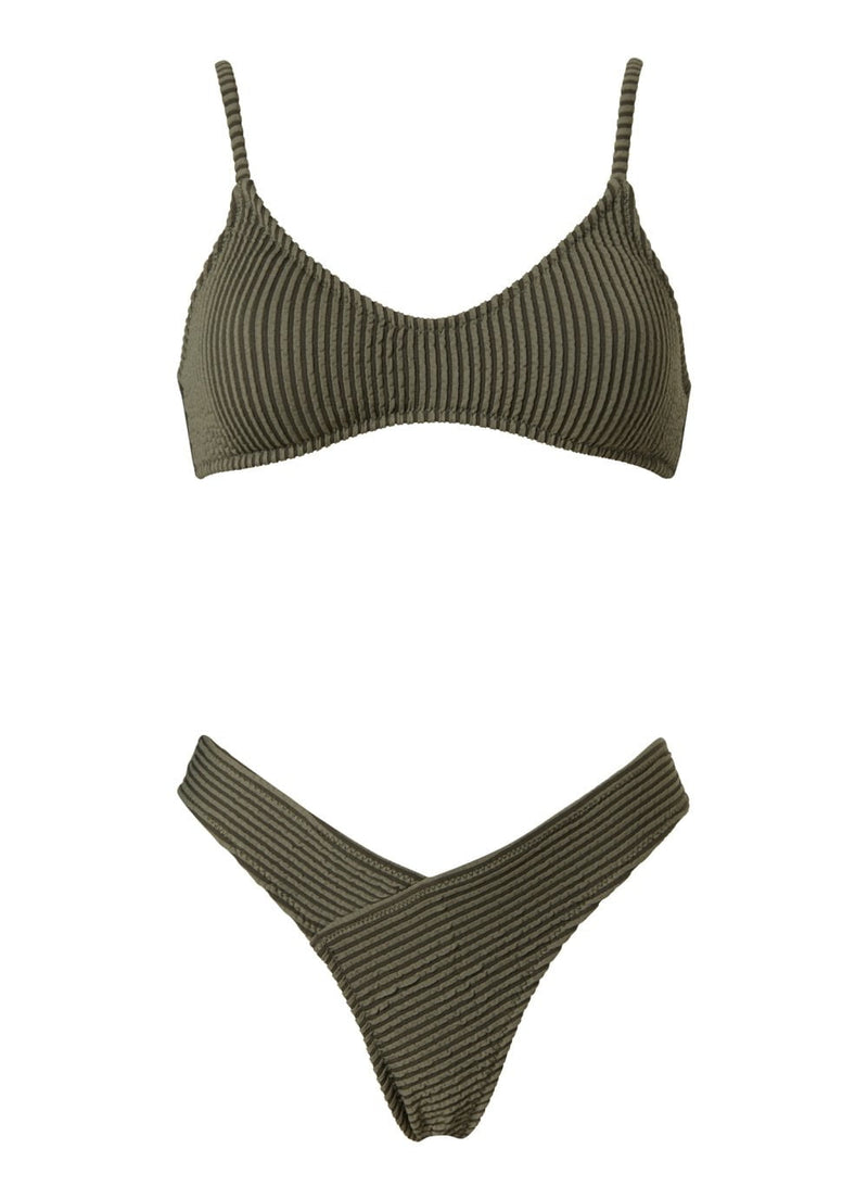 Bikini Stefania Frangista Astrid Athletic Bikini Curly Khaki Apoella