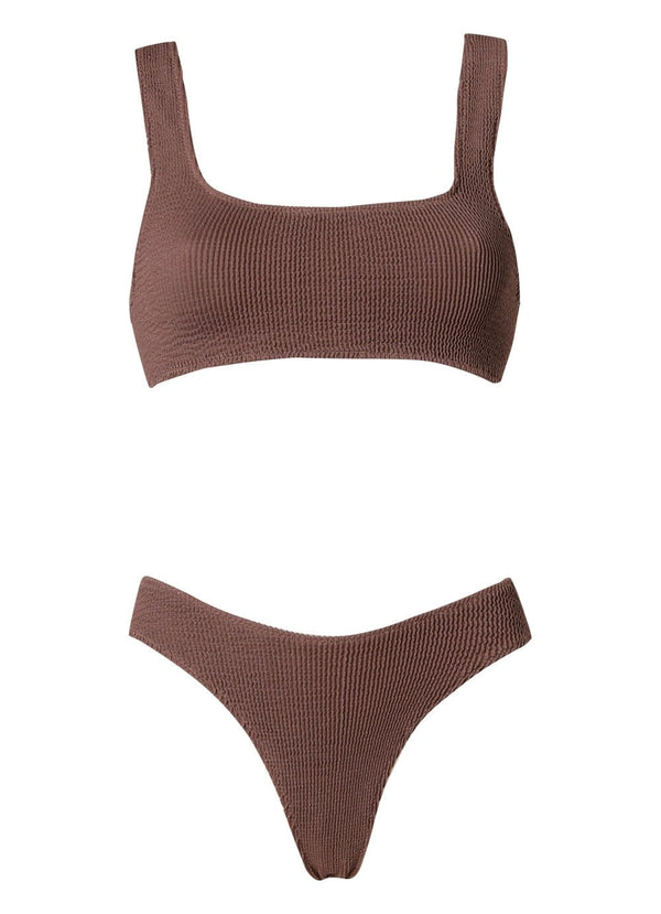 Bikini Stefania Frangista August Athletic Bikini Seersucker Brown Apoella