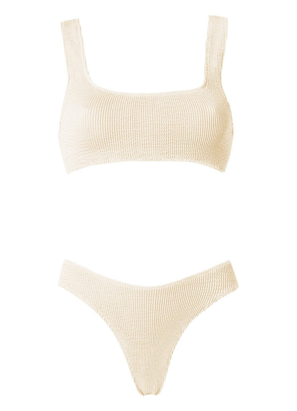 Bikini Stefania Frangista August Athletic Bikini Seersucker Cream Apoella