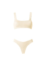 Bikini Stefania Frangista August Athletic Bikini Seersucker Cream Apoella