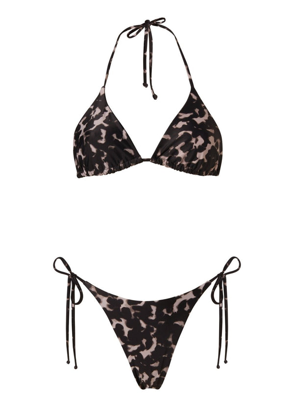 Bikini Stefania Frangista Bruna Triangle Bikini Blots Silver Animal Print Apoella