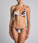 Bikini Stefania Frangista Gigi Ruffled Triangle Bikini Floral Denim Apoella