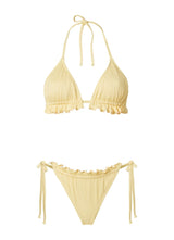 Bikini Stefania Frangista Gigi Ruffled Triangle Bikini Rib Yellow Apoella