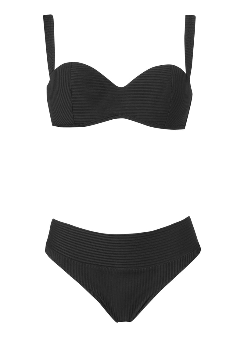 Bikini Stefania Frangista Isidora Bustier Bikini Rib Black Apoella