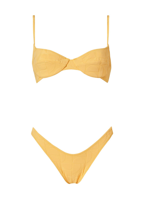 Bikini Stefania Frangista Prince Cup Bikini Jacquard Yellow Apoella