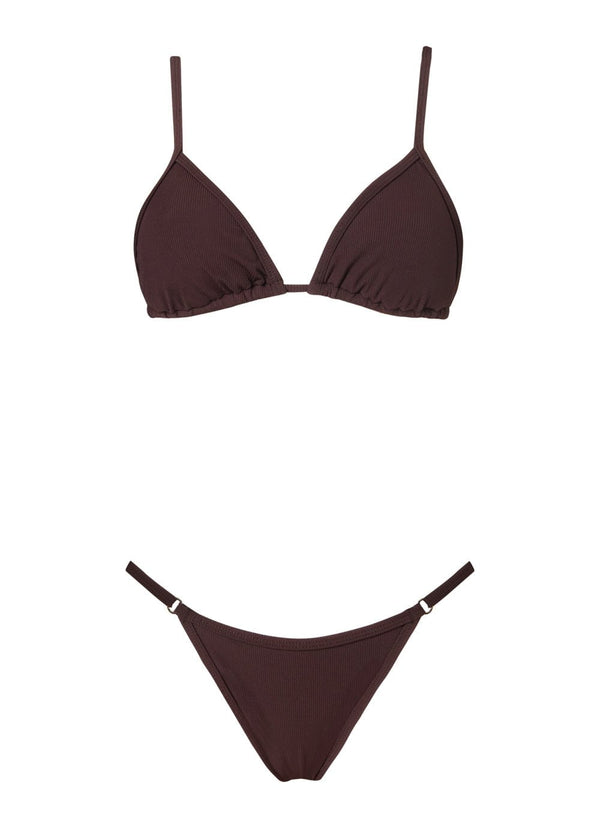 Bikini Stefania Frangista Quinn Triangle Bikini Rib Chocolate Apoella