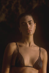 Bikini Stefania Frangista Quinn Triangle Bikini Rib Chocolate Apoella