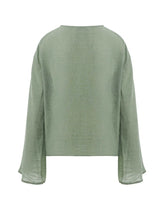 Blouses APLA Lamda Crinkled Loose Top Green Apoella