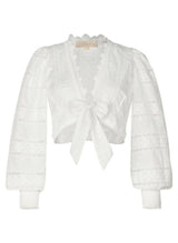 Blouses Waimari Zima Tie Front Top White Apoella