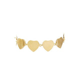 Bracelets Antonia Karra Anita Hearts Bracelet Gold Plated O/S Apoella